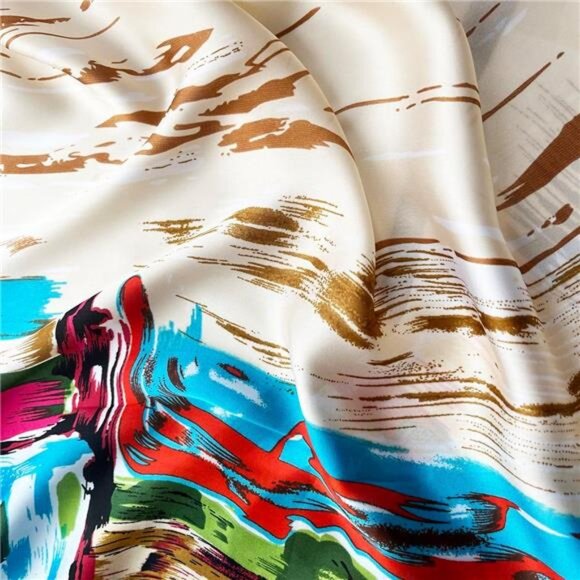 Long Silk Like Scarf Lightweight Satin Scarves Large Sunscreen Shawl Wrap for - Picture 7 of 7
